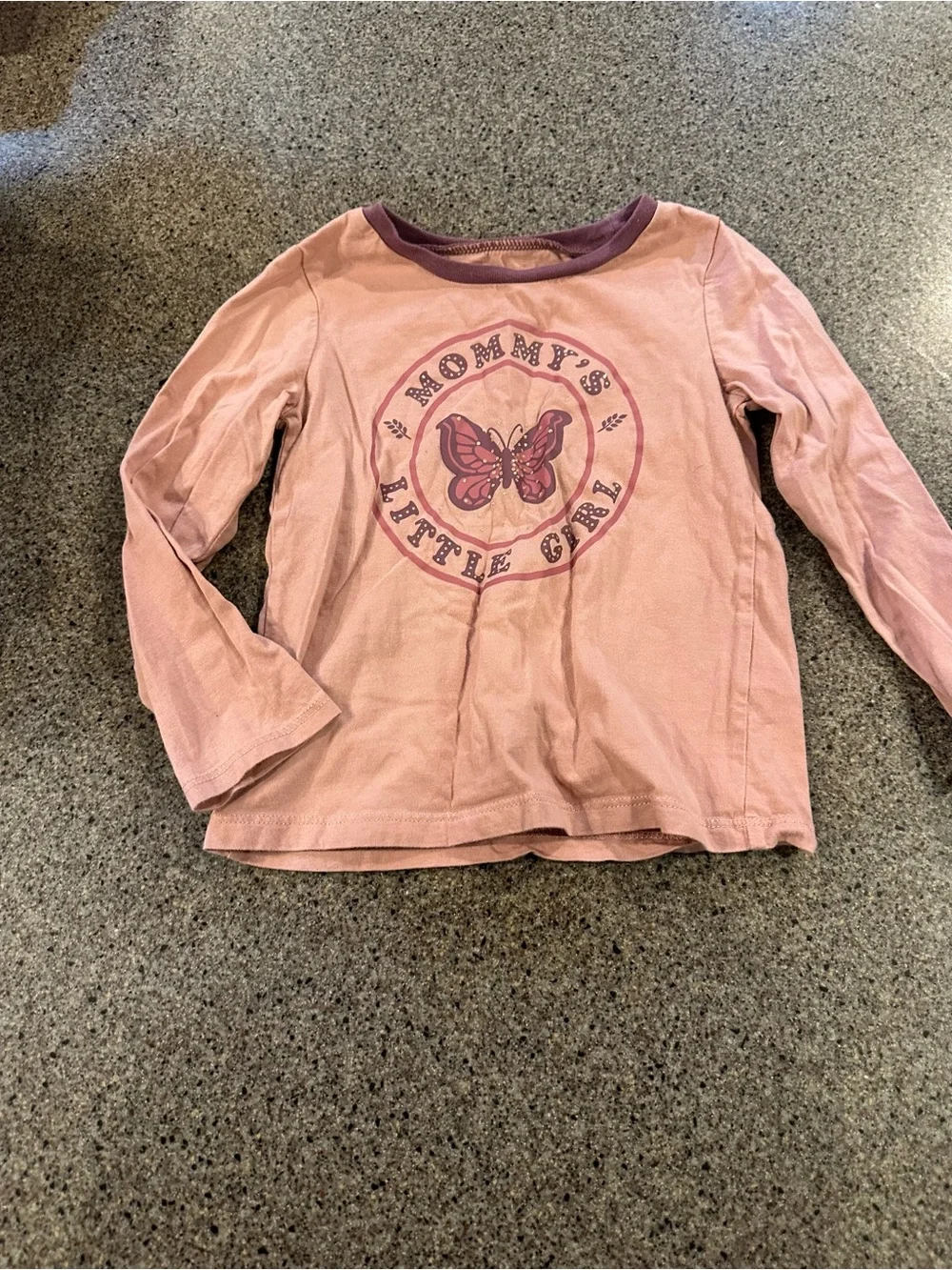 Kids Long-Sleeve 'Mommy's Little Girl' Pink Butterfly Tee